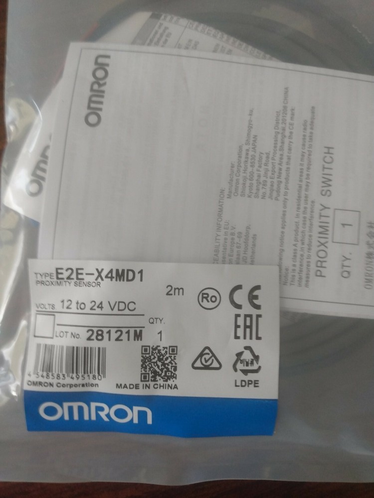 OMRON proximity switch E2E-X4MD1, Free shipping.