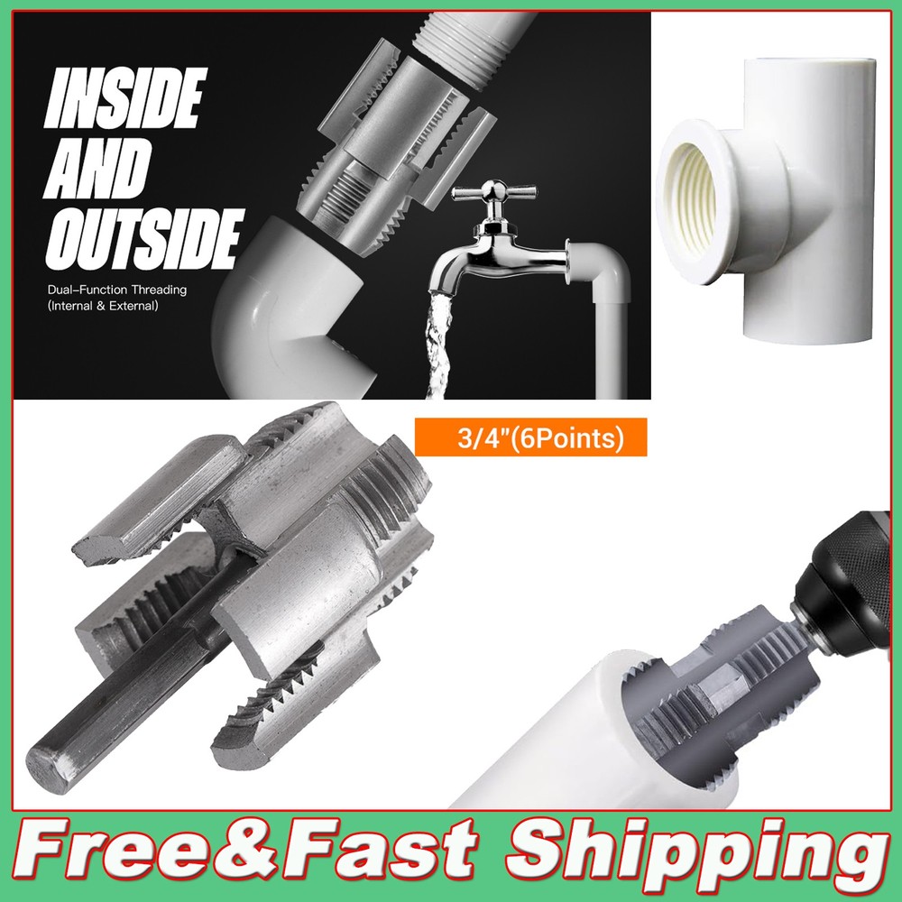 Integrated Internal & External Pipe Threading-Tool PVC Pipe Threader Cutting Kit