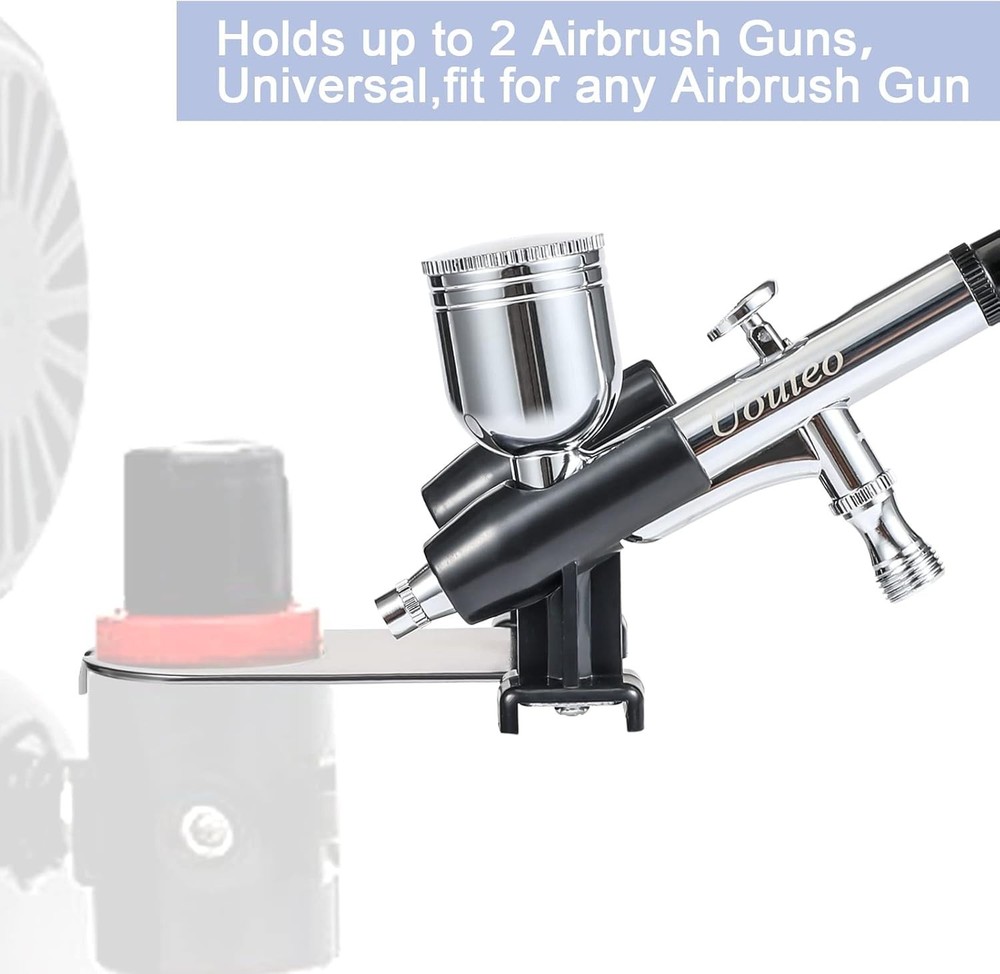 Space-Saving Airbrush Holder - Double Gun Stand for Efficient Organization