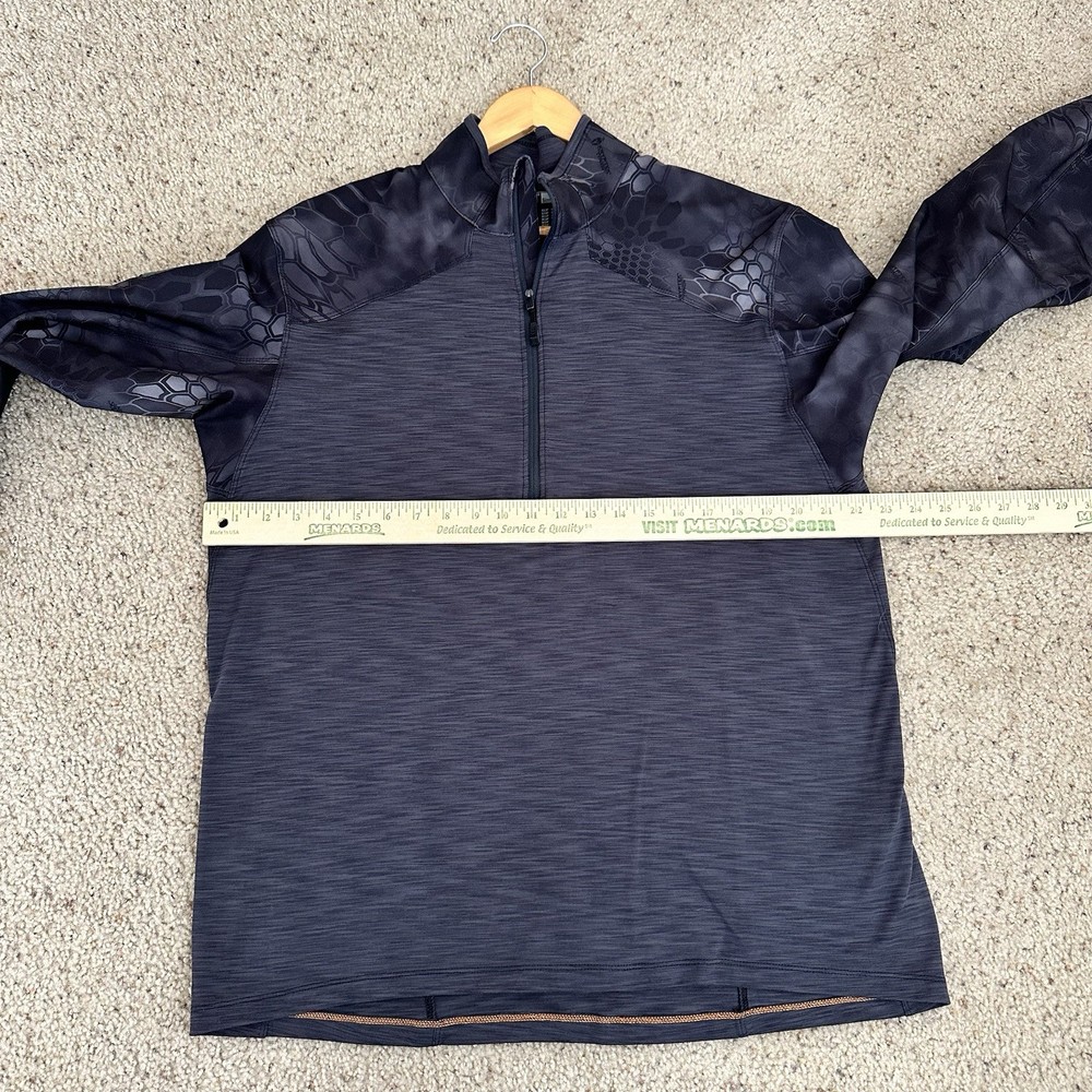 5 11 Tactical Mens Shirt Size Large Kryptec Rapid 1/2 Half Zip Pullover Charcoal