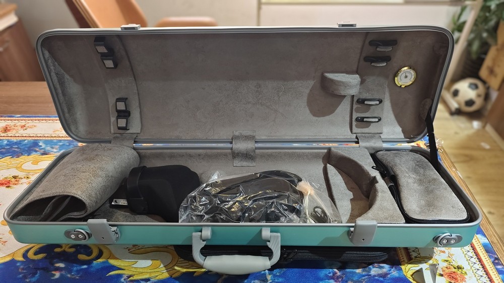 Advanced High Quality Composite PC coded lock abrazine green 4/4 violin case