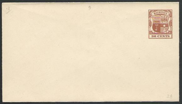 MAURITIUS 36c Envelope fine unused.........................................56508