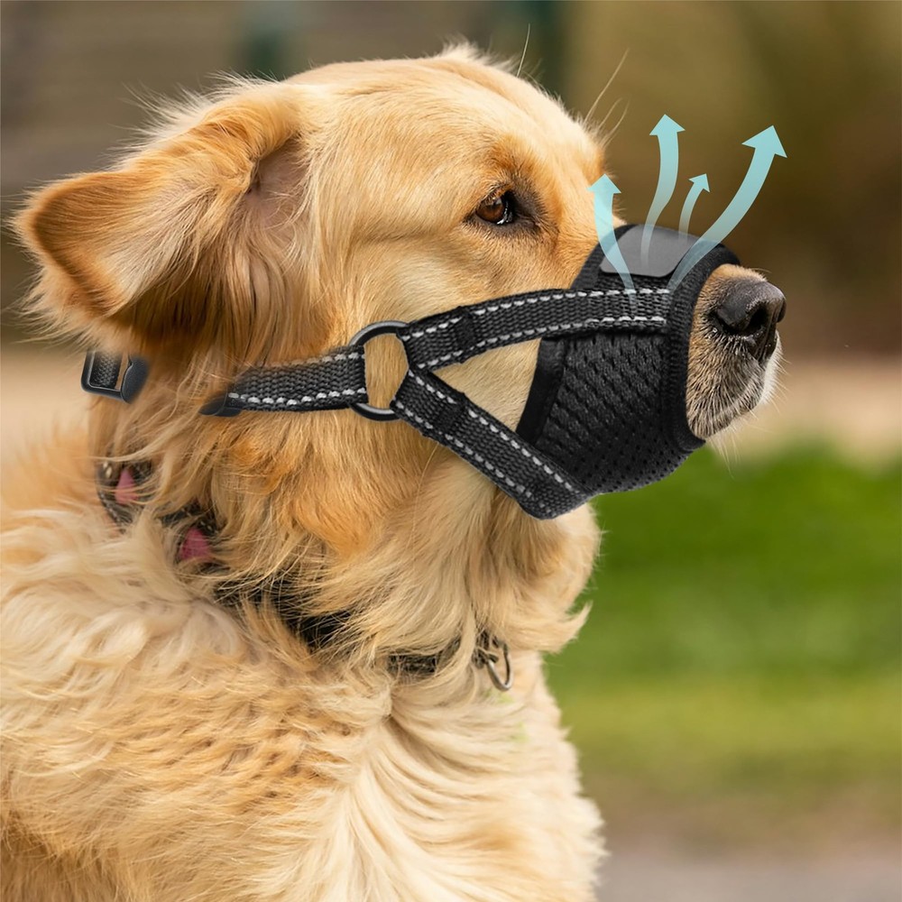 Dog Muzzle Medium Sized Dogs - Soft for Medium, Black