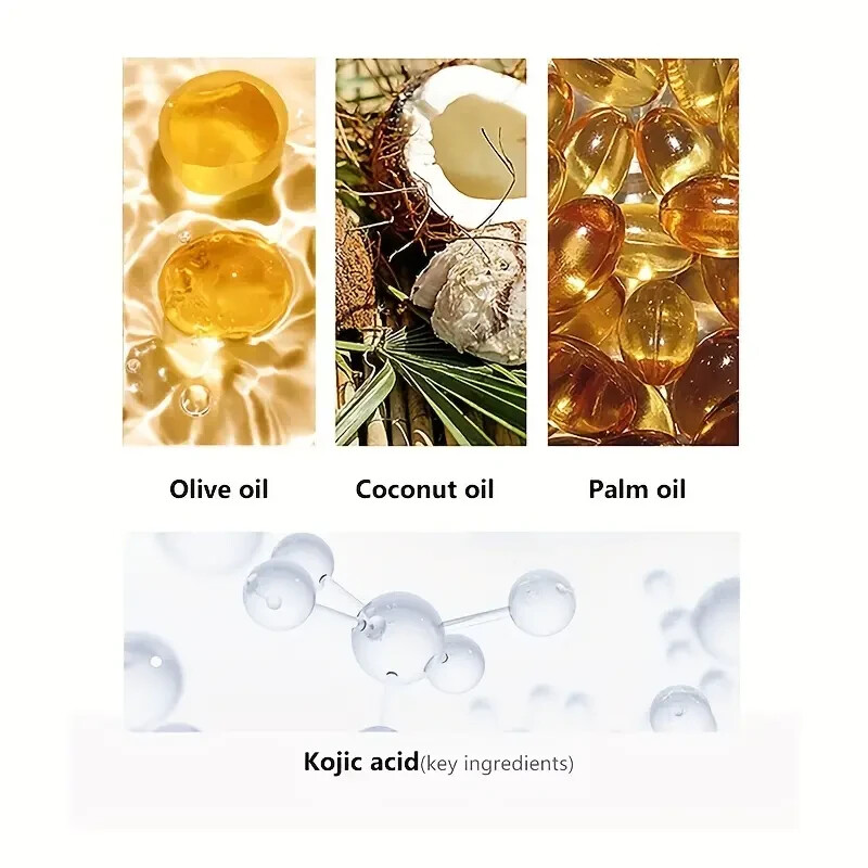 1-5 Kojic Acid Soap Dark Spot Whitening Turmeric Skin Bleaching Lightening 100G