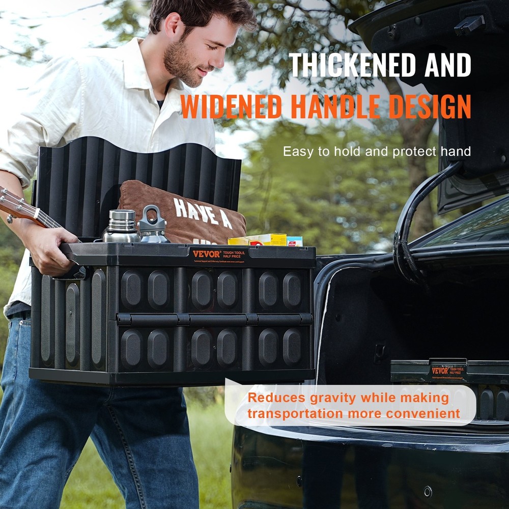 [New]Collapsible Storage Bins with Lids, 45L 3 Packs, Folding Plastic Stackable