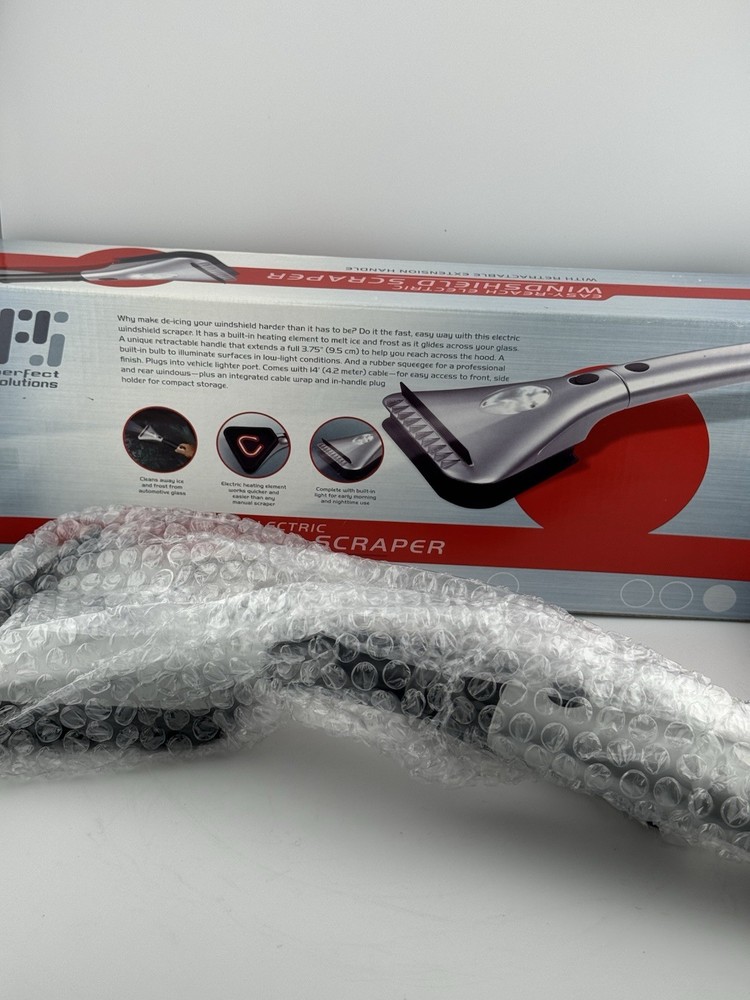Perfect Solutions Easy-Reach Electric Windshield Scraper with Telescopic Handle