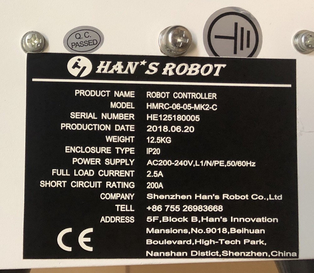 Han's Robot Computer Controller & Hauto HMRC-06-05-MK2-C Teach Pendant