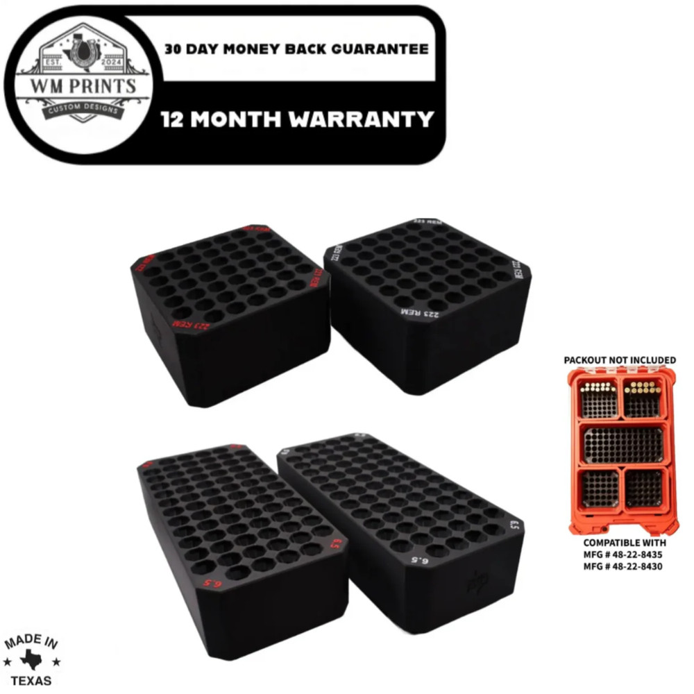 Milwaukee Packout Compact ammo inserts.