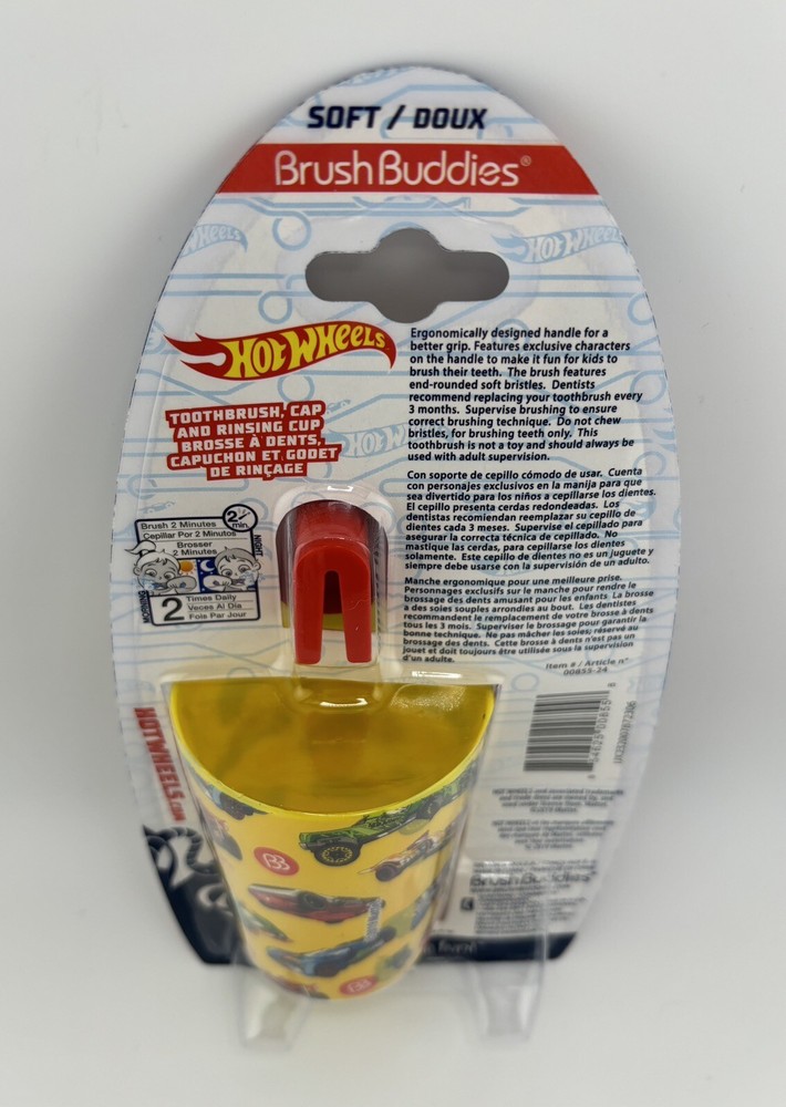 HOT WHEELS Toothbrush (Soft), Cap & Cup Set