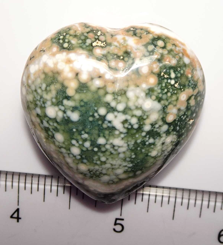 Ocean Jasper Heart Stone Madagascar sc443b