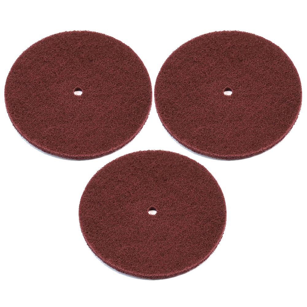 (3) 6" Fine Cleaning Wheel 400 Grit | Scotch Pad Polishing Bench Grinder Buff