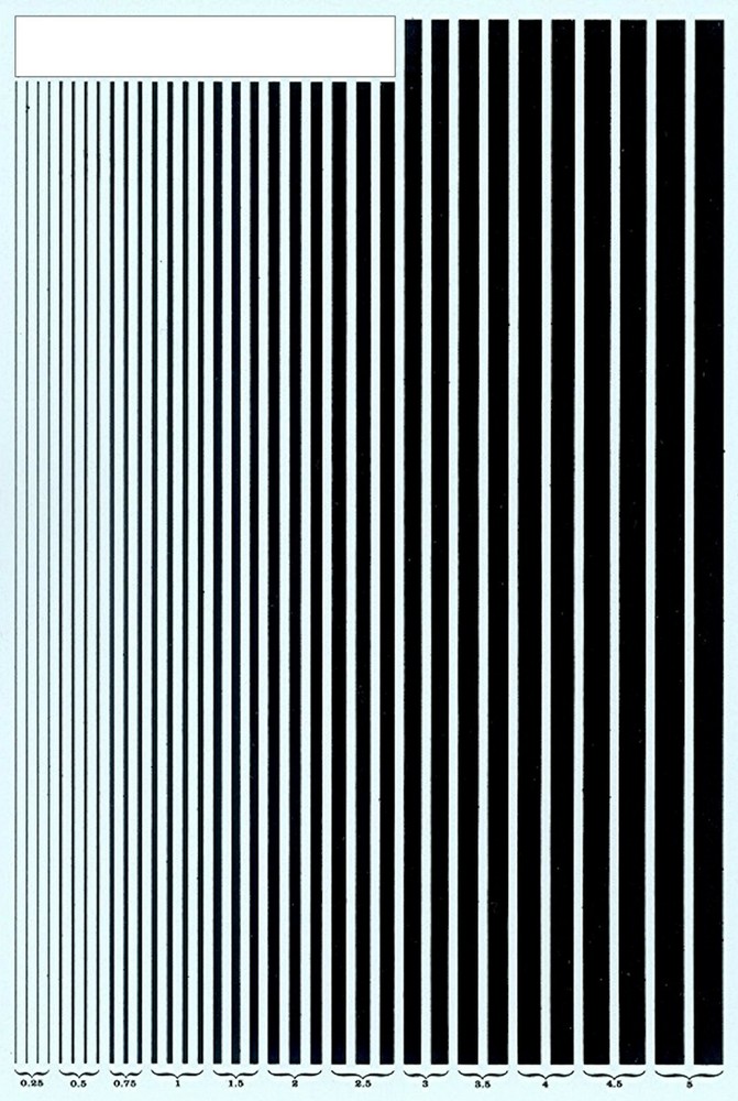 Stripes Black 0.25 - 5.0 Mm Decal