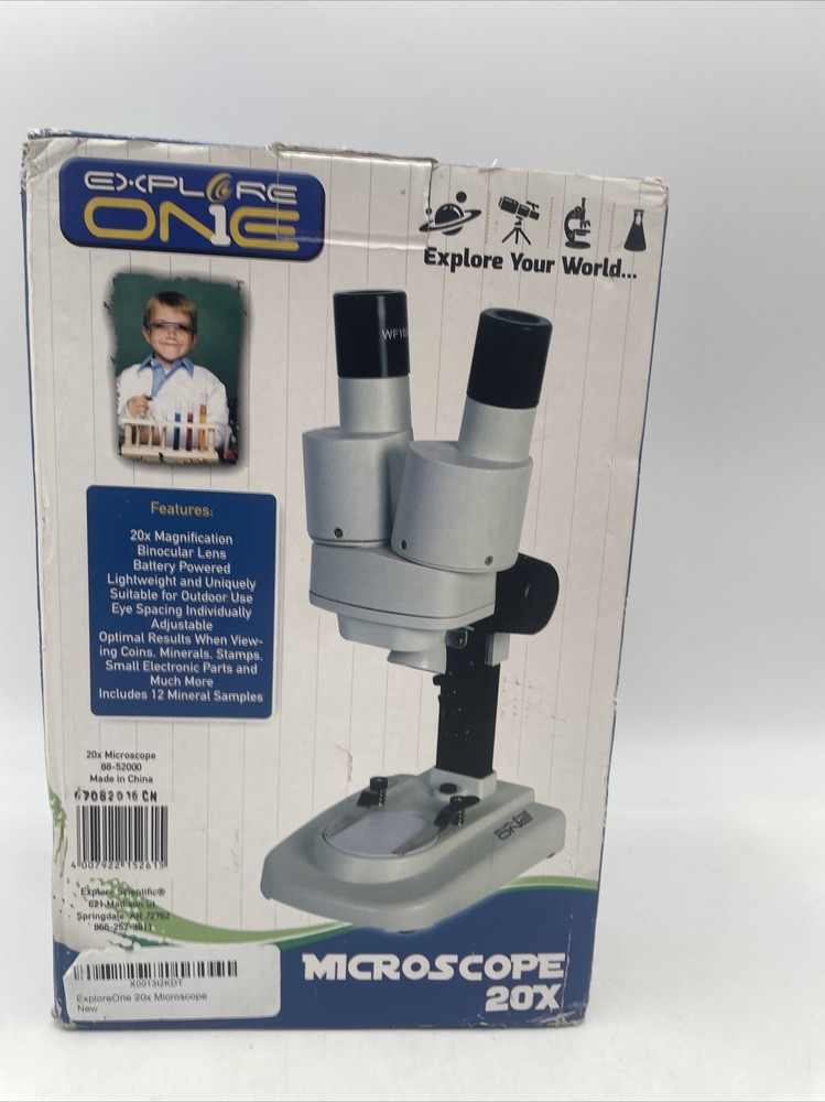 ExploreOne 20X Binocular Stereo Microscope #88-52000 Suitable For Outdoor Use