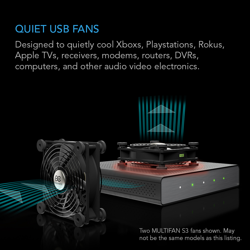 MULTIFAN S1, Quiet 80mm USB Cooling Fan for Receiver DVR Computer XBOX Cabinets
