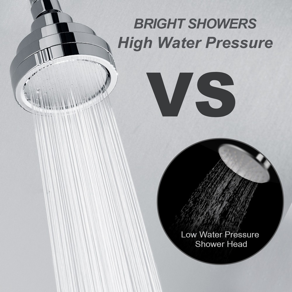 New High Pressure Rain Showerhead Fixed Shower Head Angle Adjustable