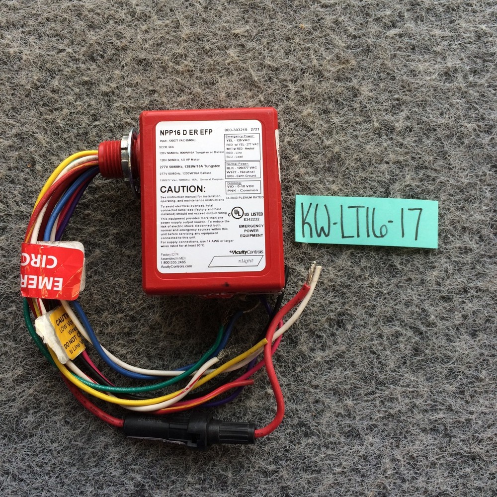 ACUITY Controls Sensor Switch Motion Detector Relay NPP16-D-ER-EFP 265LYK