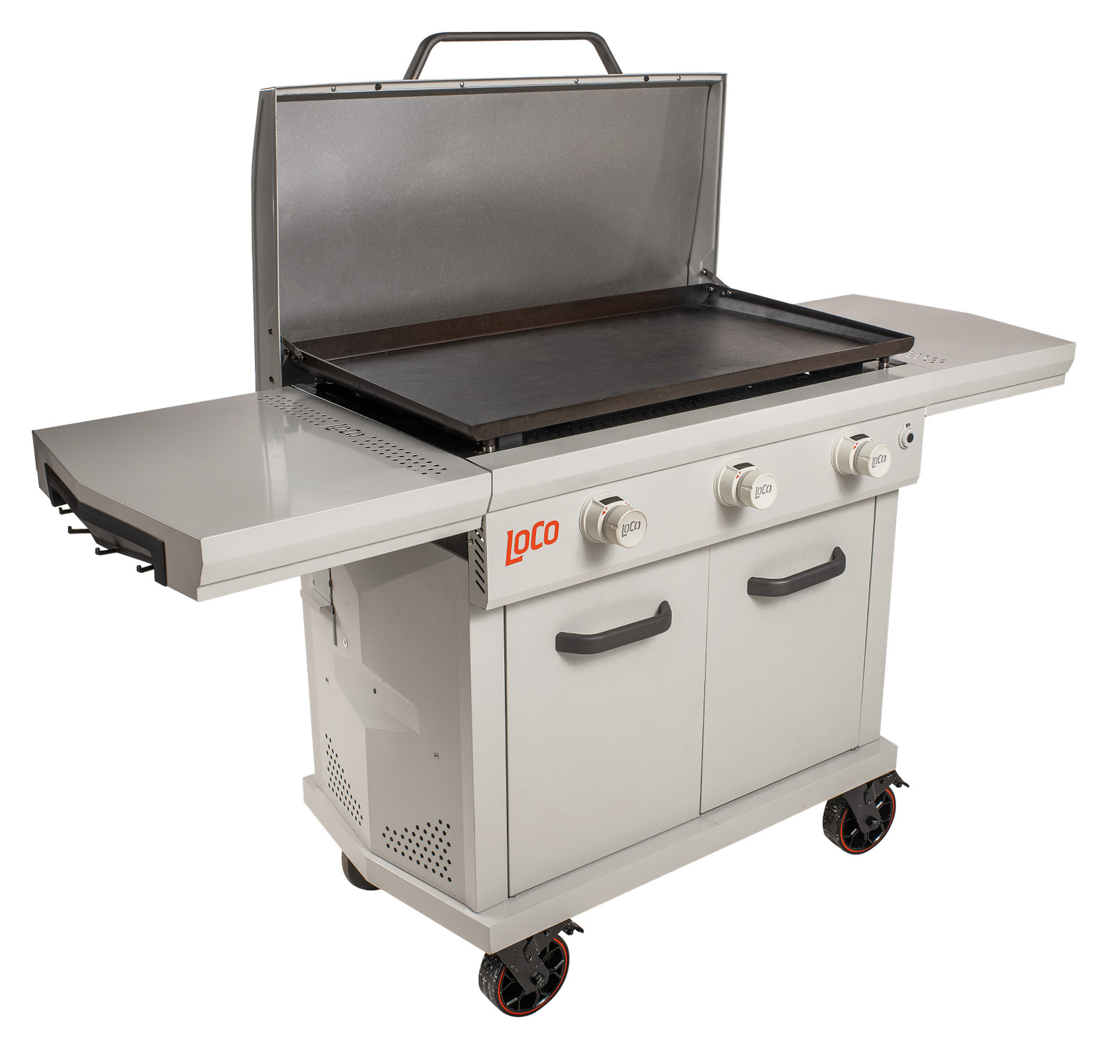 LOCO LCG3ST3C36 36 in. Cooking Space, Close Cart 3-Burner Propane Grill/Griddle