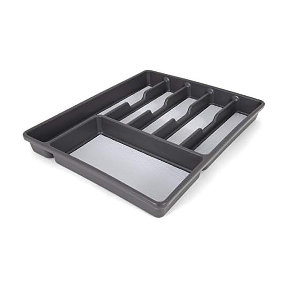 Copco Basics 6 Compartment Organizer, 6 Compartment, Charcoal Gray/Light Gray