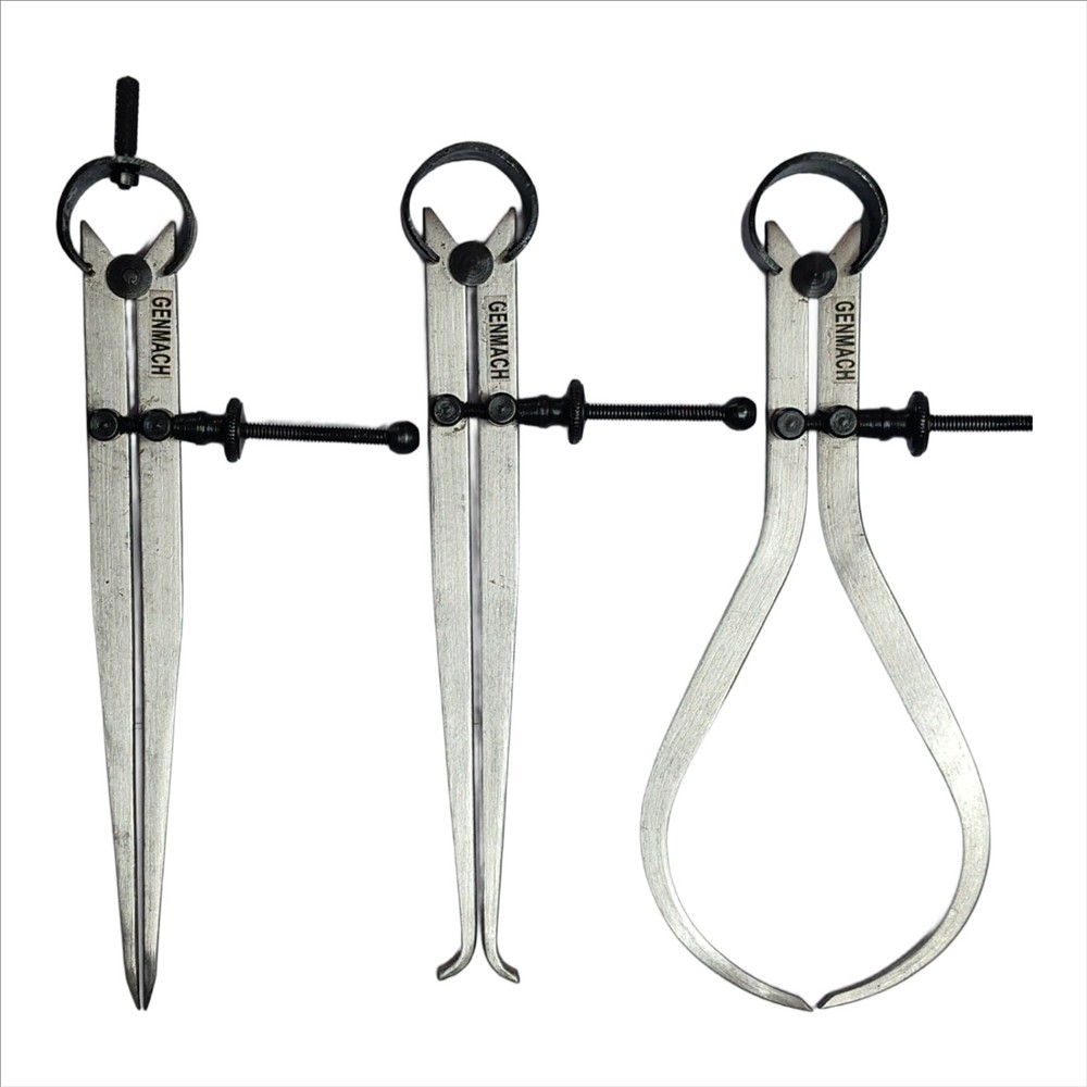 3-Piece Spring Caliper Set - Inside/Outside & Divider, 18"/ 450mm,Measuring Tool