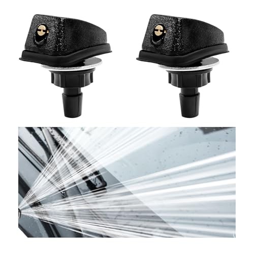 2 PCS Car Front Windshield Washer Nozzle, Single Hole Windshield Washer 2pcs