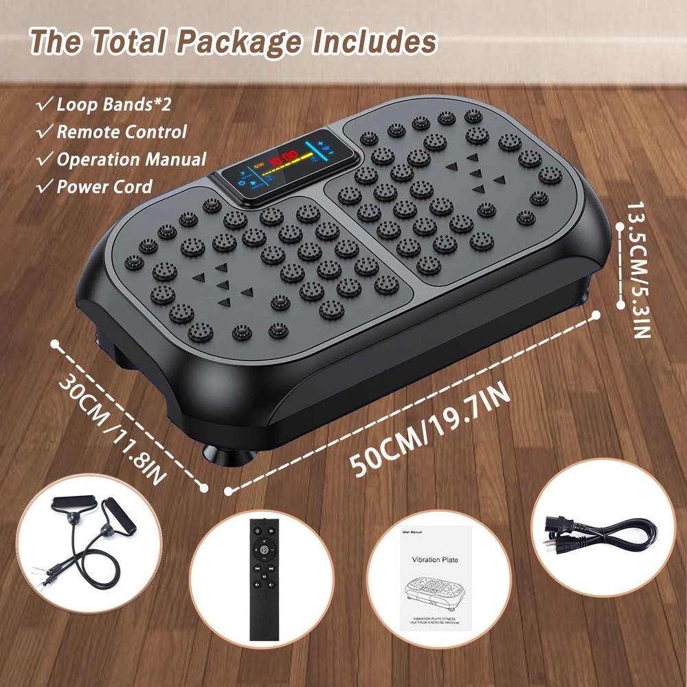 Vibration Plate Exercise Machine, Vibrating Plate for Lymphatic Drainage, Ful...