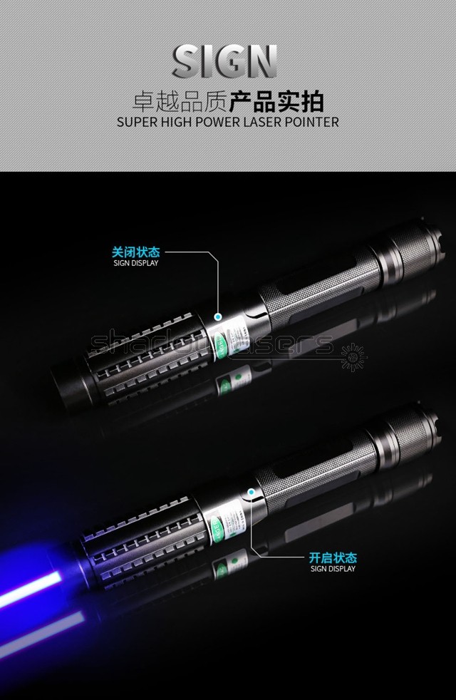 Adjustable Focus 520nm Laser Pointer Flashlight Visidle Beam Laser+Case US