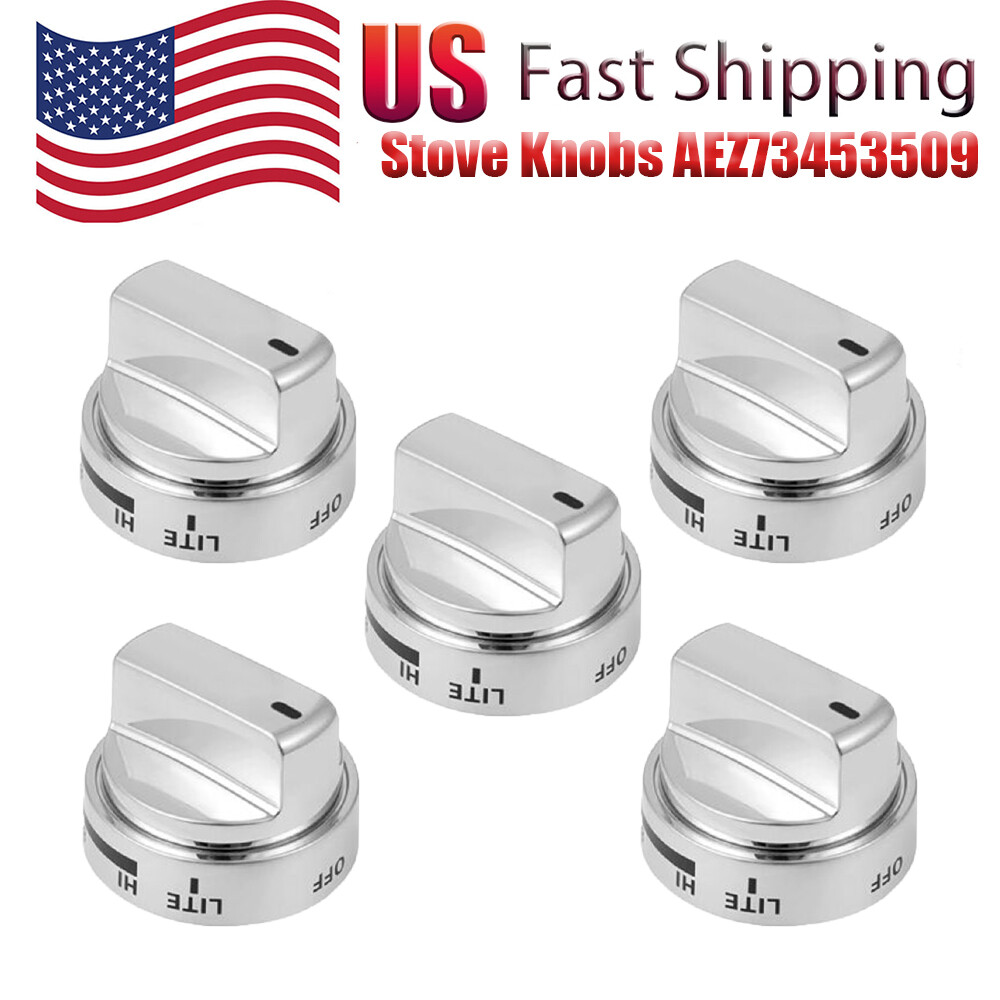 5 Pack LG & Kenmore Compatible Stove Knobs AEZ73453509 Burner Control Knobs