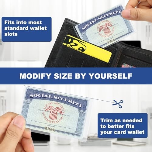 6 Pack Social Security Card Protector/Medicare Card Protector Sleeve/Social Card