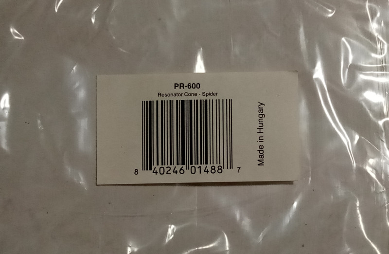 Continental resonator cone: 10.5 inch spider bridge cone (unused)