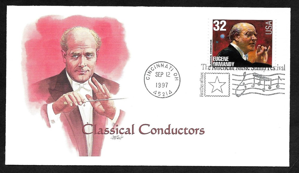 #3161 32c Classical Conductors -Eugene Ormandy- Fleetwood FDC