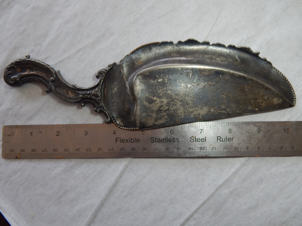 Antique Victorian E.G. Webster & Son Silverplated Crumb Catcher