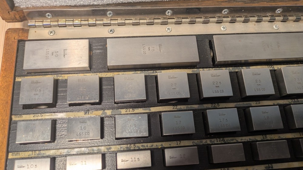 STARRETT WEBBER Gage Block Set in Original Box No Missing Pieces
