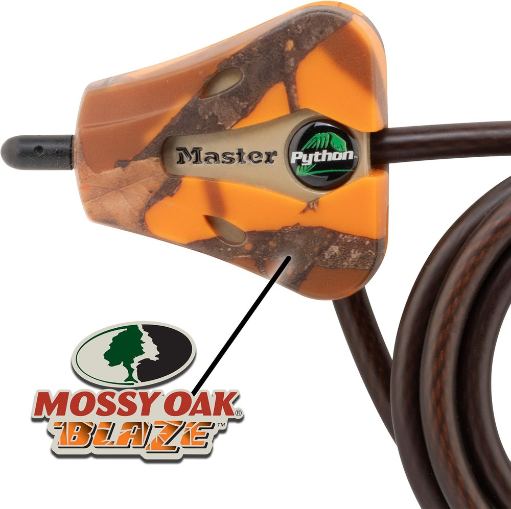 Cable Lock, Python Adjustable Keyed Cable Lock, 6 Ft. Long Cable, 2 Pack Mossy O