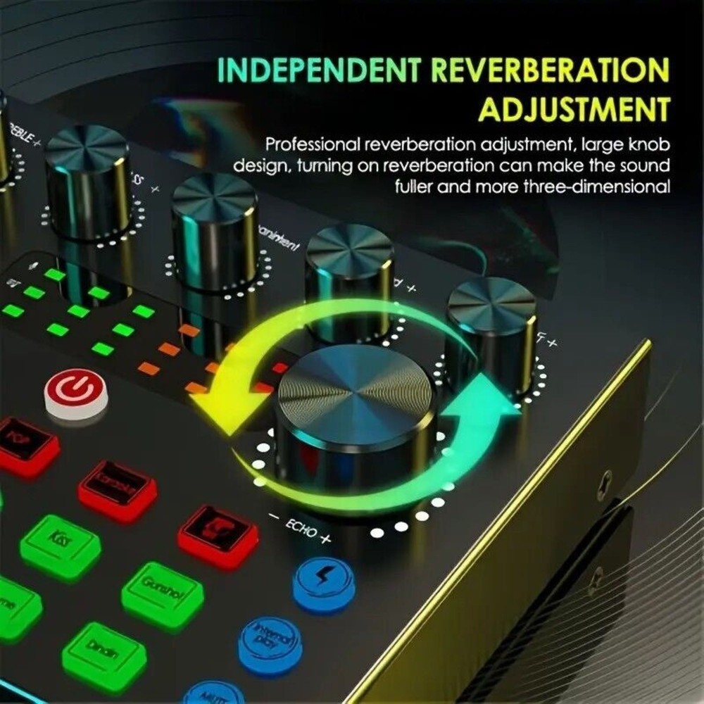 USB Interface External Sound Card Live Broadcast Microphone Audio Card Equipment