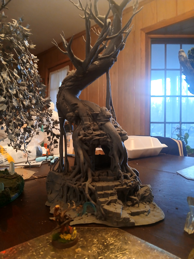 Large wargame elven tree terrain bundle