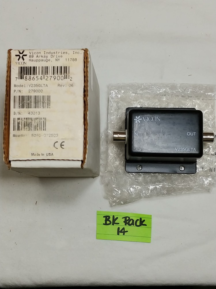 Vicon Industries V235GLTA Ground Loop Transformer *Read Description*