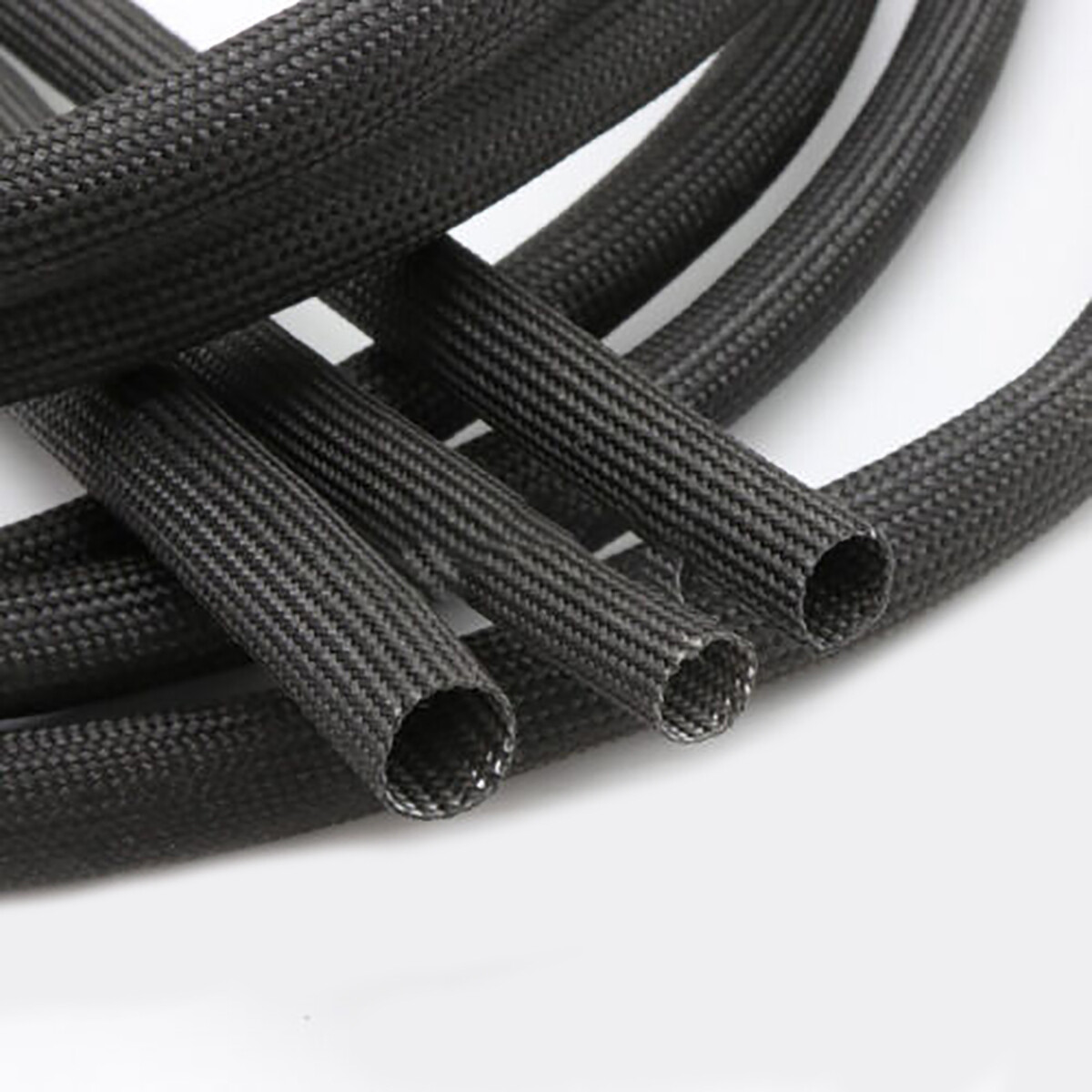 600°C HIGH TEMP Fiberglass Sleeving Cable Wire Insulation Sheath ID 1-30mm Black