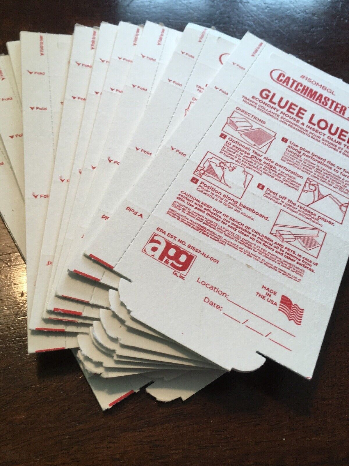 10x Catchmaster Gluee Louee Mouse Insect Glue Traps Boards. 10 Pack. Free Ship!