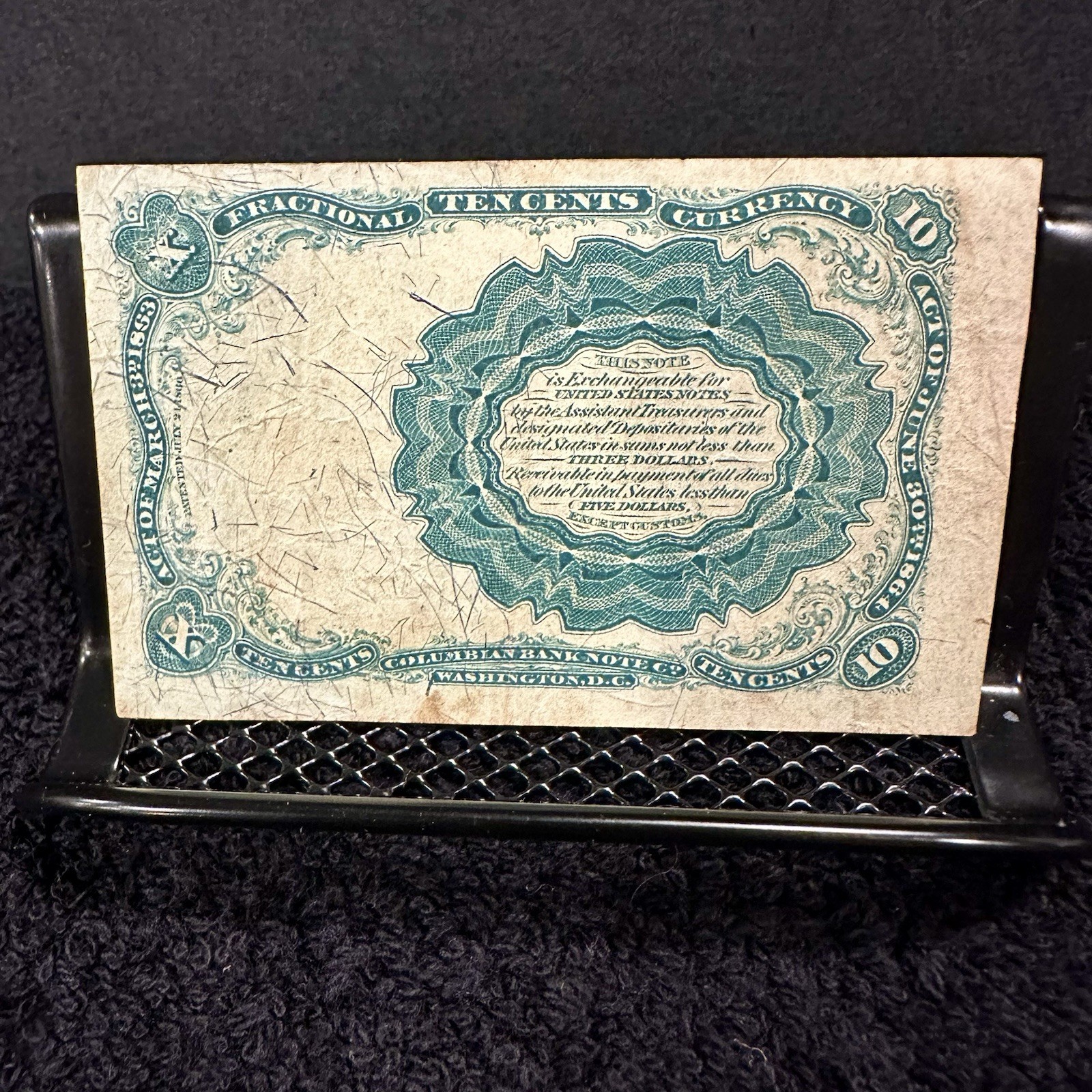 FIVE (5) Piece Confederate Currency Lot- $10 $5 $20 Notes & 10C Fractional Note