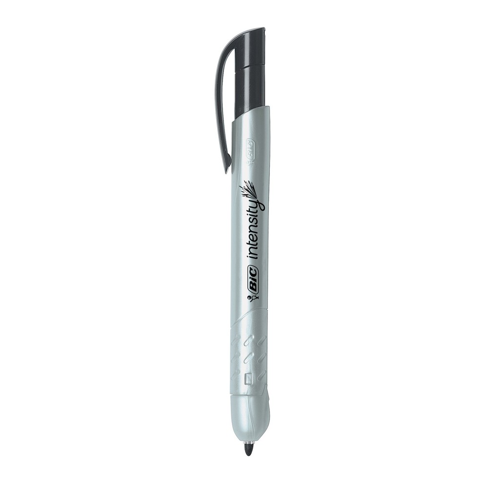 BIC Intensity Retractable Permanent Markers, Black, 12-Count Pack