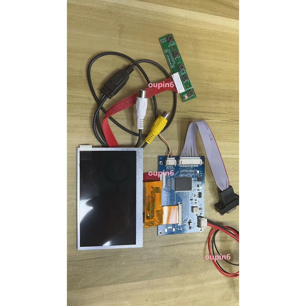 2AV LCD controller board kit + 4.3" panel 480x272 Display car Screen Reversing