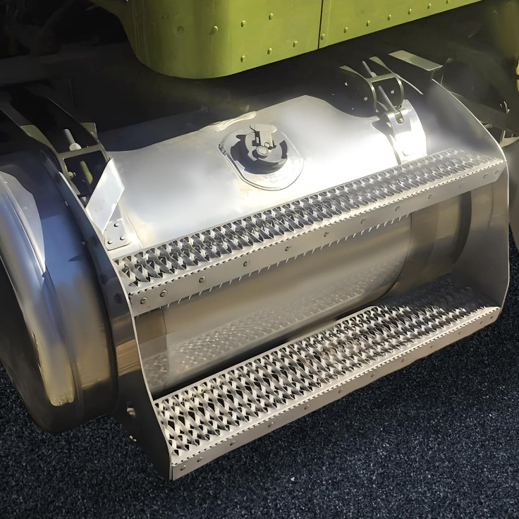 For Peterbilt 579 All Models Top & Bottom 26" Fuel Tank Step w/ Bracket Aluminum