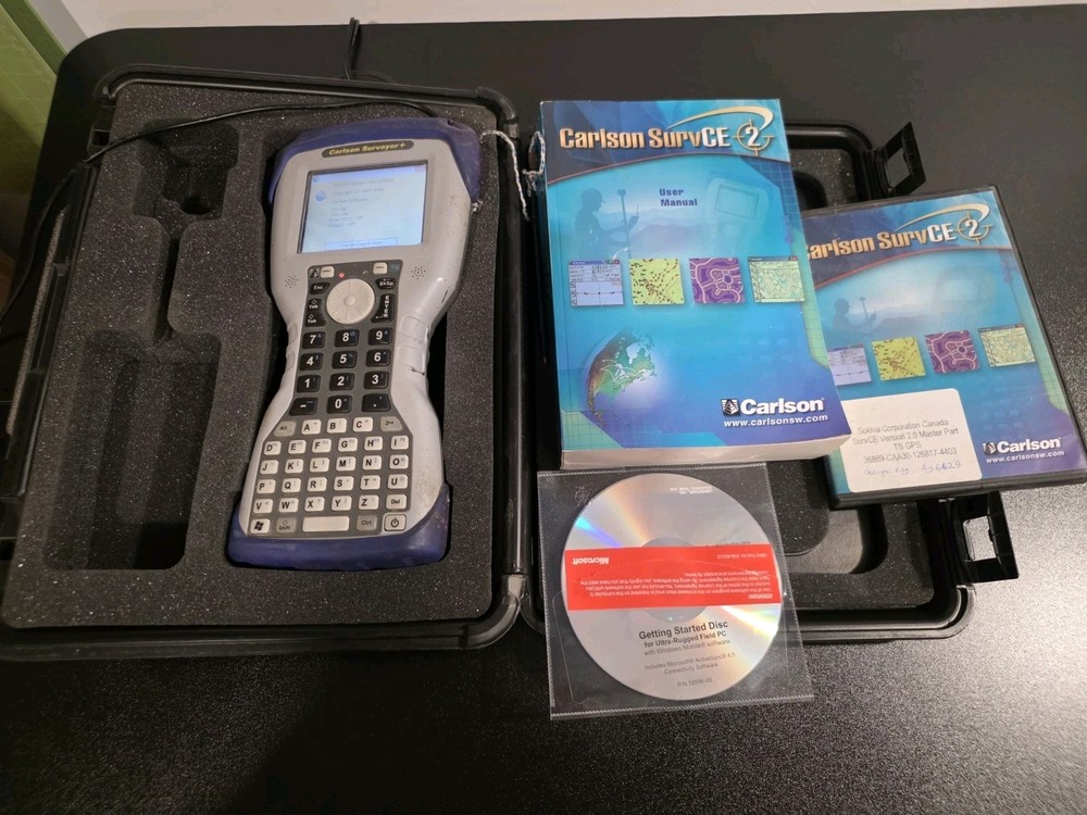 Carlson Surveyor + Data Collector W/ Case, Battery, Adapter SurvCE  Enabled