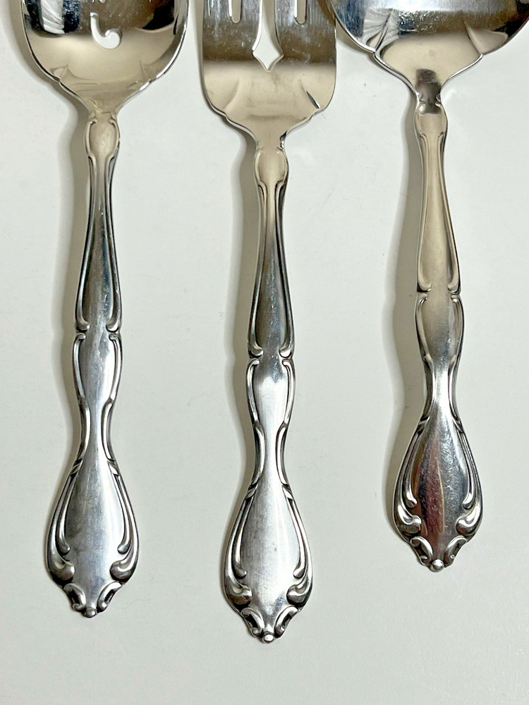 Oneida Cantata 3 Serving Pcs Ladle Fork Spoon Community Replacement Flatware