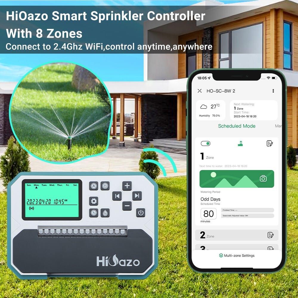 Smart Sprinkler Controller 8 Zones Sprinkler Timer APP Control Irrigation System
