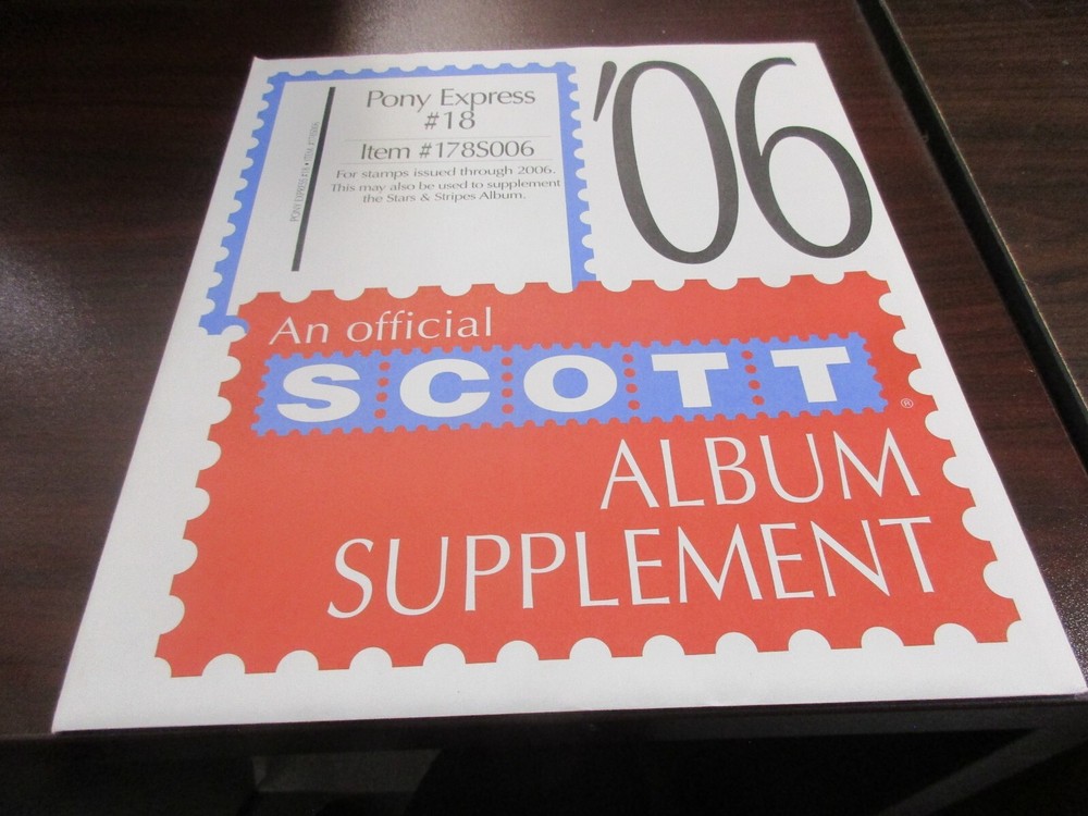 THE SCOTT THE SCOTT  ALBUM SUPPLEMENT PONY EXPRESS #18  W/FREE SHIPPING!!