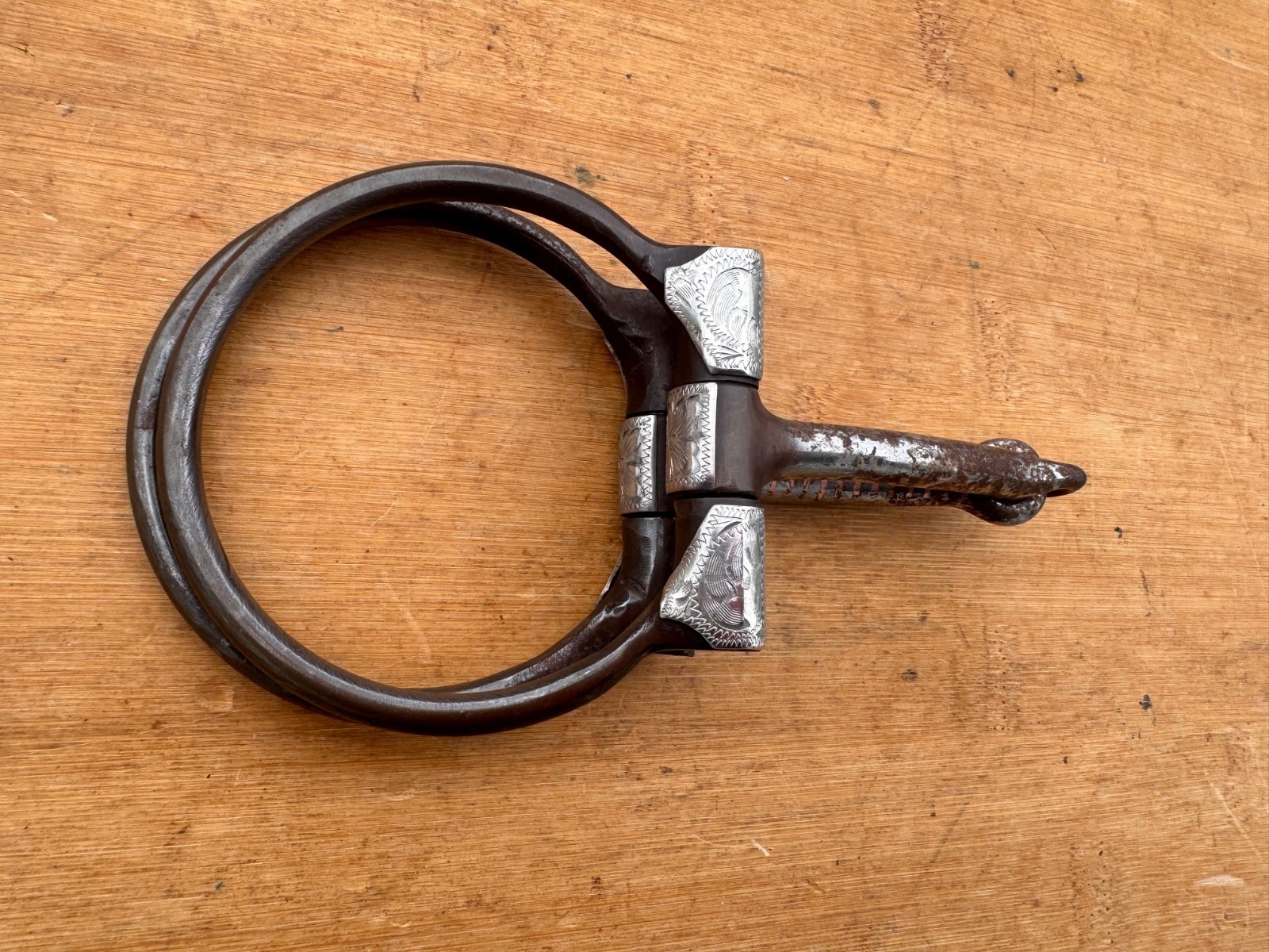 Clinton Anderson Silver Mounted Sweet Iron Western Dee Ring Snaffle Bit ~ 5"