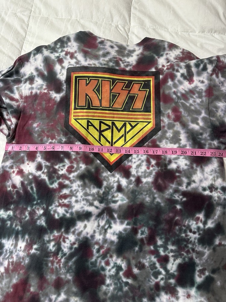 1996 KISS Army Tie Dye Long Sleeve T Shirt XL Authentic COTTON RARE