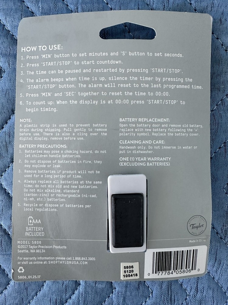 Clip or Magnetic Minute / Second Digital Timer