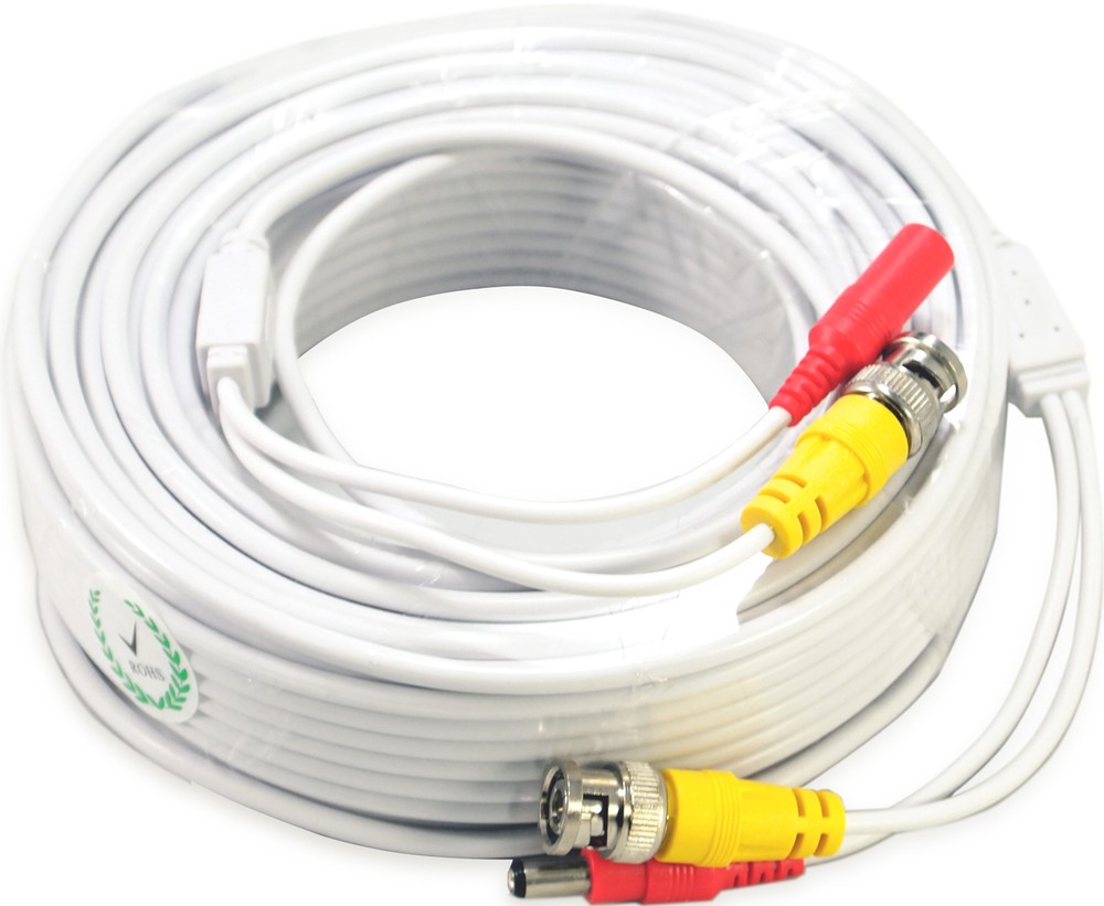 50 Ft Power & Video Pre-made Ready-Made Siamese Cable for CCTV Security Camera